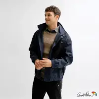 在飛比找momo購物網優惠-【Arnold Palmer 雨傘】男裝-機能連帽風衣外套(