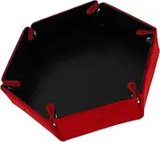 HAWILLOSCH Storage Box Dice Organizer Collapsible Desktop Tray Sundries Pu Leather Beauty Utility Easy to Fold Unfold