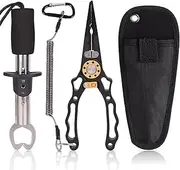 Cozioz Multi-Function Fishing Pliers – Fly Fishing Gear, Fish Lip Gripper, Hook Remover, Split Ring Tool, and Ice Fishing Accessory