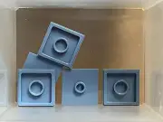 LEGO Parts - Sand Blue Plate 2 x 2 w 1 Stud (Jumper) - No 87580 - QTY 5
