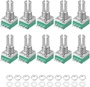 XYWHPGV Potentiometer B100K Ohm Variable Resistors Single Turn Rotary Carbon Film Taper RV097NS 10pcs(0f140 e7edf 3c309 40df0 6858d cac09