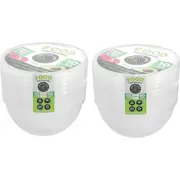 20pc Lemon & Lime Reusable Meal Prepping Food Storage Container Round Box 1.050L