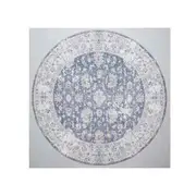 Evette All Over Blue Round Rug 230Cm