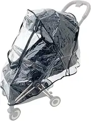 Colu Kid Pushchair Rain Cover Compatible with Cybex Coya, Cybex Eezy Twist, Cybex Dragonfly, Pushchair Accessories, Wind Protection, Transparent EVA Material, Large Front Window
