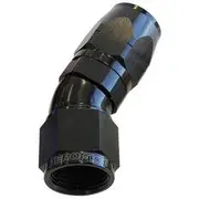 Aeroflow 550 Series Cutter Style Swivel 30° Stepped Hose End -10AN to -12 Hose, AF557-12-10BLK