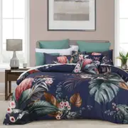 Bianca Balwyn King Cotton Sateen Quilt Cover Set - Navy