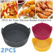 2Pcs Air Fryer Silicone Pot with Handle Reusable Air Fryer Liner Heat GoSGZ