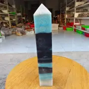 675g Trolleite Crystal Tower Point Obelisk Natural Rare Blue Quartz Healing Z773