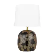 Winnipeg Glazed Black Ceramic Table Lamp