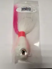 1 ORIG. S&S Bucktails RATTLETAIL Jig ASS. PINK GLO 8oz. NATURAL HAIR - FREE SHIP