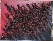 ~Black and Red~✨Glitter Crushed/Broken Glass, Canvas Painting, Abstract Art!