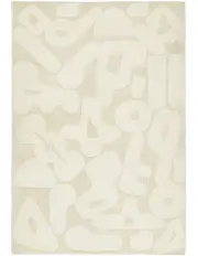 [Miss Amara] Izar Abstract Washable Rug in Cream