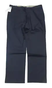 Dockers Men's Navy Signature Khaki Straight Lux Cotton Stretch Fit Pants