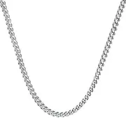 [Pakho] Clavicle Chain Hip Hop Titanium Necklace for Men & Women and Boys,Trendy Gothic Punk Jewelry Gift (Thick-5mm,Length-22 inch)
