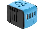 3.4A Universal International Travel Plug 3USB Power Adapter Type C Worldwide AUS