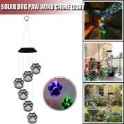 Paw Print Solar Wind Chime LED Solar Wind Chime Lights Outdoor Hangings