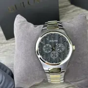NEW✅DAY DATE✅ Bulova Classic Two-Tone Silver And Gold Men's Watch 42MM 98C144