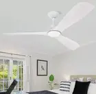 Depuley 60 in. Indoor White Flush Mount Ceiling Fan with Light, LED Ceiling Fan