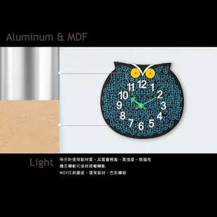 動物造型[夜訪貓頭鷹]壁掛式時鐘 dayneeds 掛鐘 大鐘面 時鐘 金屬指針 數字時鐘 壓克力鐘面 靜音掃秒