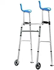Walkers for The Elderly Folding Walker,Lightweight Rollator Walker,Upright Walker,with Seat and Wheels,Foldable Compact,for Ankle/Foot/Leg Injury Or Surgery (Color : Standard Models) (Standard Models