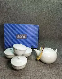 在飛比找Yahoo!奇摩拍賣優惠-日本回流   仁祥窯玲瓏全新茶具一套