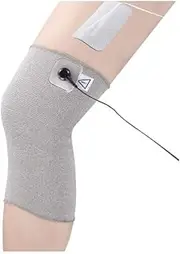 Conductive TENS Knee Sleeve Brace Support for TENS Machine EMS Muscle Stimulator for Knee Pain, Joint Pain Relief Swelling, Arthritis Inflammation Relief, and Circulation, Knee Support for Women and Men with 3.5mm Snap-on to 2mm Pigtail Adapter