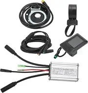 Electric Bicycle Motor Kit, 36V 48V 250W 350W Electric Bike Brushless Motor Controller with LCD7C Panel, 1 to 2 Cable Fully Waterproof E Bike Conversion Kit for Electric Bicycle