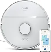[Philips] Homerun 2000 Series: 2-in-1 Robot Vacuum and mop with 2700 Pa Suction & 130 min runtime, Laser Navigation, Carpet Boost, app-Controlled, White (XU2000/20)