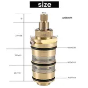 Brass Replacement Thermostatic , Shower Mixer Valve Bar Repair Kit Bathroom Water Temperature Control Faucet Brass Color