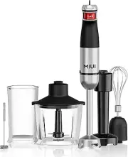 1200W 6-in-1 Handheld Multi-functional Blender with chopper, whisk, measuring cu