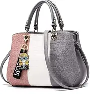 [zhongningyifeng] Handbags for Women Fashion Ladies Purses PU Leather Satchel Shoulder Tote Bags