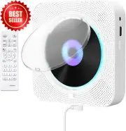 Portable CD Player with Bluetooth, Wall Mountable, FM Radio, Remote, AUX, MP3