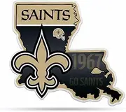 Rico Industries NFL Football New Orleans Saints State Shape Shape Cut Pennant - Home and Living Room Décor - Soft Felt EZ to Hang