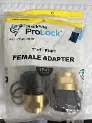 SHARKBITE ProLock 1 in. x 1 in. Push-to-Connect Plastic/Brass FIP Female 2 pack