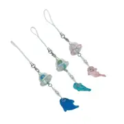 Jellyfish Wind Chime Key Ring Dolphin Resin Beaded Pendant for Bags and Keys