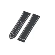 Seamaster 300 Aqua Terra 21mm Black Fabric & Leather Watch Strap For Omega