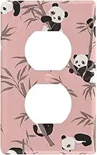 Cute Animal Panda Peach Decorative light plates switch covers unique outlet covers and switch plates tapa para interruptor de luz 4.53" x 2.76" Toggle Switch