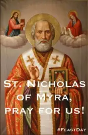 CATHOLIC ST SAINT NICHOLAS OF MYRA - PRAY FOR US - 8"x10" USA PRINT