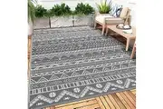 Waterproof Outdoor Straw Rug - 150x245cm - Reversible Patio Mat for Outside Activities