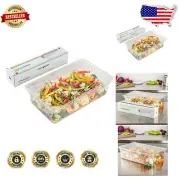 Microwavable 18" x 2000' Cling Wrap with Removable Cutter - Fresh Food Storage