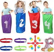Skirfy Potato Sack Race Bags, Egg and Spoon Race, Carnival Games 3-Legged Relay Race Bands, Outdoor Games for Kids and Adults