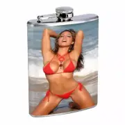 Florida Pin Up Girls D6 Flask 8oz Stainless Steel Hip Drinking Whiskey