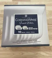 CorningWare 1117404 French White 10 Piece Dinner Bakeware Set - BRAND NEW IN BOX