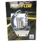 Aeroflow Chrome Low Mount Alternator Bracket - BBC short water pump, AF64-4017
