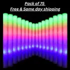 75 Multi-Color LED Foam Glow Sticks – 3 Flash Modes for Parties, Concerts, Event