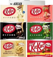 Nestlé KitKat Mini, Sweetness of Adults, White, Sweetness of Adults, Dark Matcha, Whole Grain Biscuit in Sweetness, Strawberry, Kit Kat Mini (6 Types), Set of 1 Each