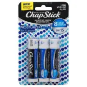 CHAPSTICK MOISTURIZER 2 IN 1 LIPCARE 3 PIECE PACK