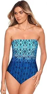 [Miraclesuit] Women's Swimwear Long Torso Provenance D'ur Avanti Bandeau Underwire Bra One Piece Swimsuit