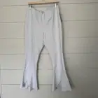 Slim Factor Women’s 1X White Flare Bell Bottom Pants New