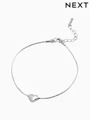 Silver Tone Heart Anklet (452886) | $11
